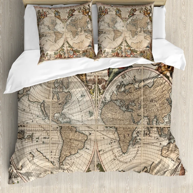 Set Copriletto Gotico Vittoriano King Size - Damascato Marrone, Motivo Teschi E Fiori, Stile Bohémien Barocco