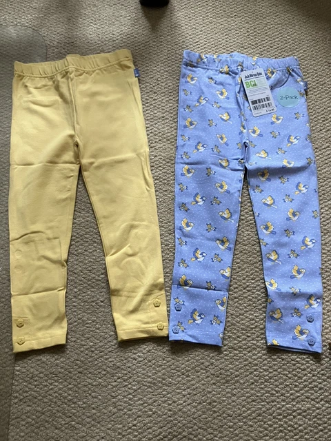 New Jojo maman bebe girls 4-5 years 2-pack bird floral leggings