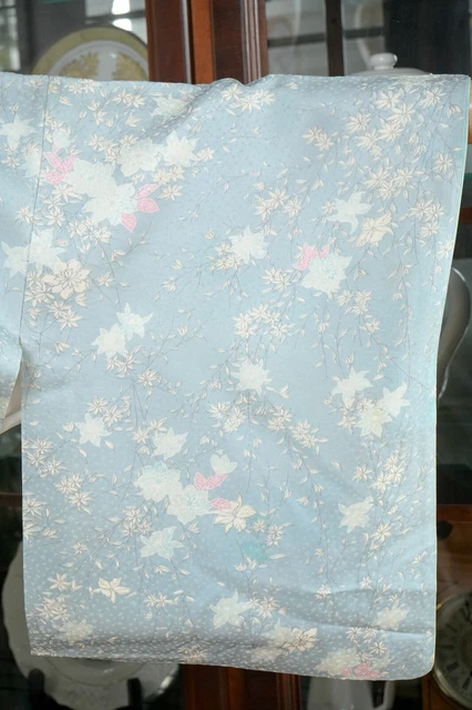 Dear Vanilla Japanese Silk Kimono Women's Robe Gown Authentic Japan Vintage Mint 6
