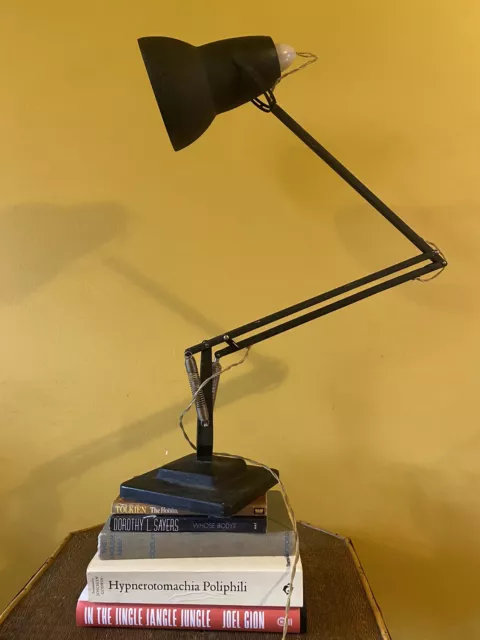 Vintage Herbert Terry Anglepoise lamp with two step square base