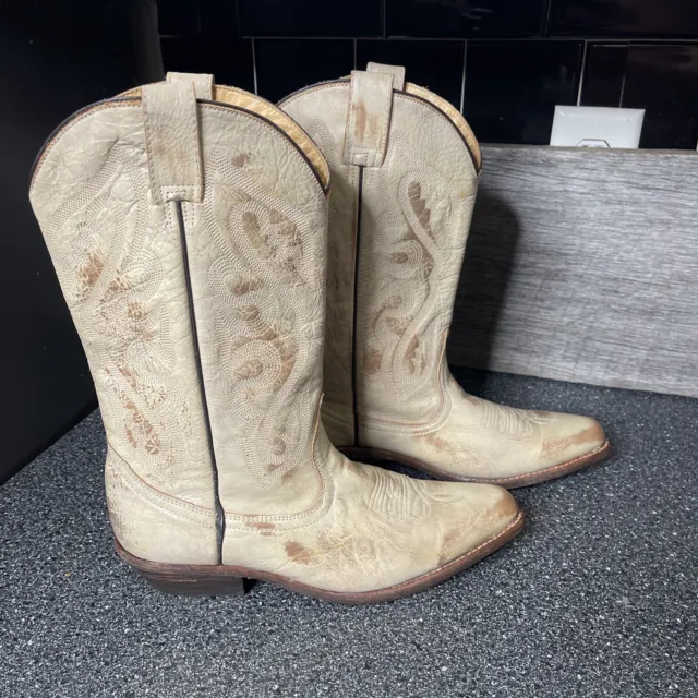 Bed Stu Cobbler Series Womens Leather Distressed Western Boots Size 9.5 Nice!