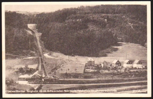 AK SCHWARZATAL Thür. W. - Oberweißbacher Bergbahn Talstation Obstfelderschmiede