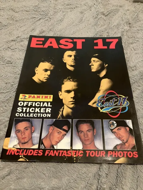EAST 17 Panini Official Sticker Album 75% Complete. Vintage