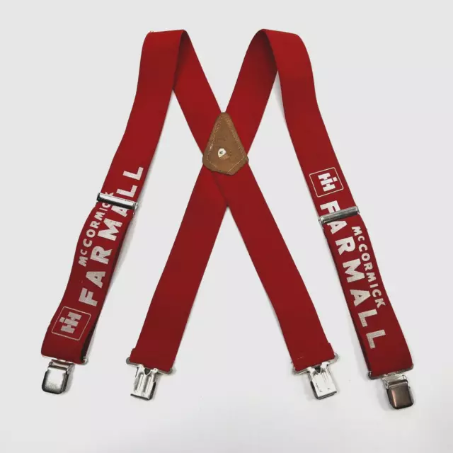 McCormick Farmall  Logo Red Stretchy Men's Suspenders International Harvester