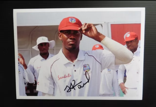 Keemo PAUL - WEST INDIES cricket signed UNIQUE photo - TEST cap No. 315
