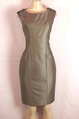 Calvin Klein Taupe Sleeveles Fully Lined Sheath Style Dress Size 4