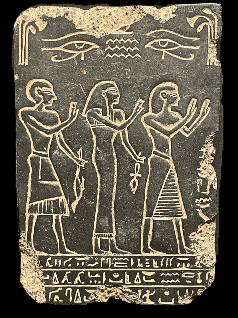 ANCIENT EGYPTIAN HEAVY STONE HIEROGLYPHIC PLAQUE, 664 - 332bc (1) £3.60 ...