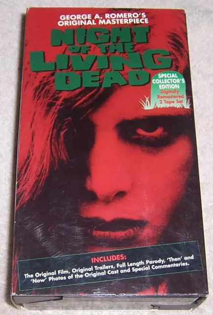 Night of Living Dead VHS Video George A. Romero Collector's Edition