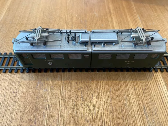 Bemo HOm Gauge - 1254 111 RhB Ge 6/6 Ii 701 'Raetia' Electric Loco - Boxed 3