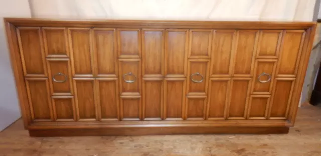 Drexel Walnut Mid Century Modern Credenza Sideboard Collage Group