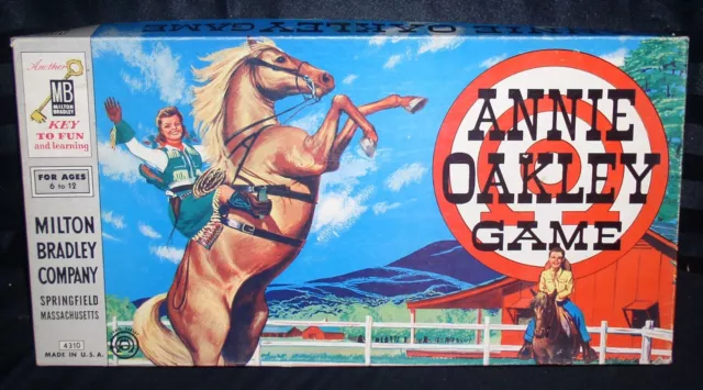 Annie Oakley Game~empty GAME BOX only~Milton Bradley, 1950s