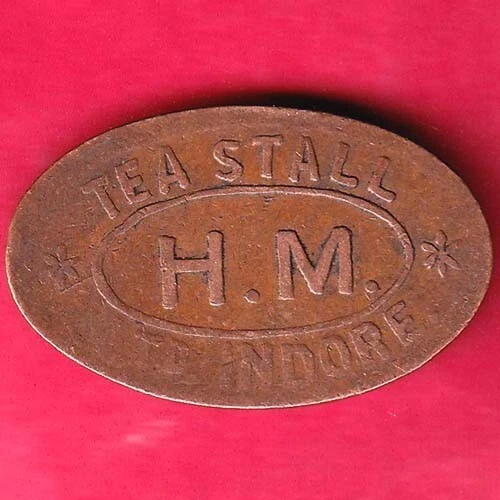 TOKEN: Weight – 3.98 gm "H.M." TEA STALL LTD.INDORE RARE TOKEN#C11