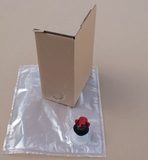 Bag in Box Saftkarton Karton inkl. Beutel 5 Liter 20 50 oder 100 Stück Set