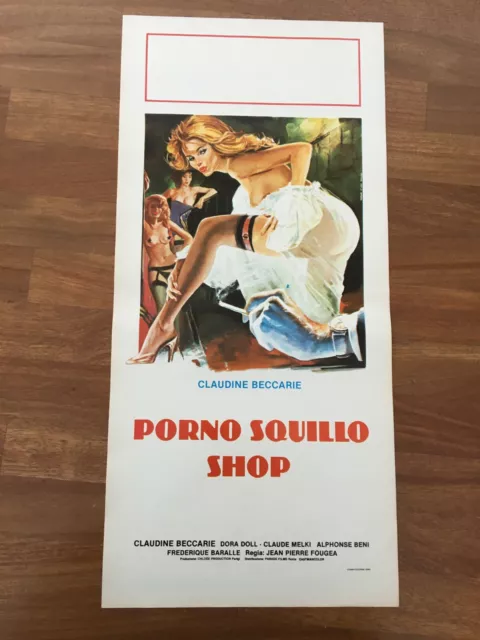 s62 LOCANDINA,Poster, PORNO SQUILLO SHOP CLAUDINE BECCARIE EROTICO SEXY ADULT