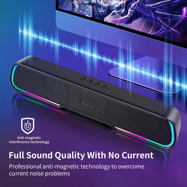 Bluetooth Soundbar Double Speaker Fm Radio Aux BS-28A With Bluetooth - 360° Surround Sound & FM Radio, 10W Output TV Soundbar