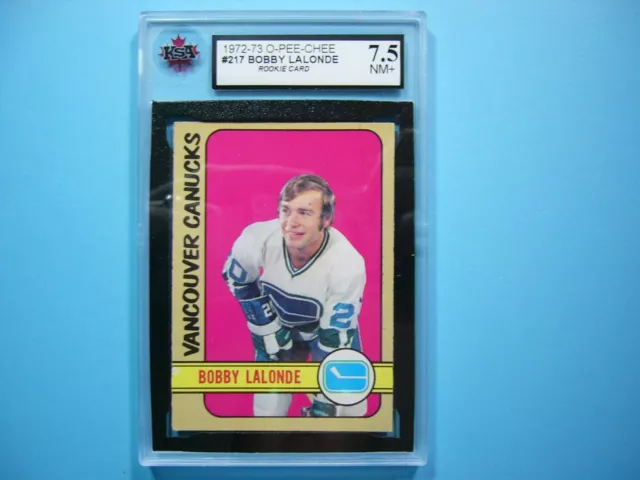 1972/73 O-Pee-Chee Nhl Hockey Card #217 Bobby Lalonde Rookie Rc Ksa 7.5 Nm+ Opc