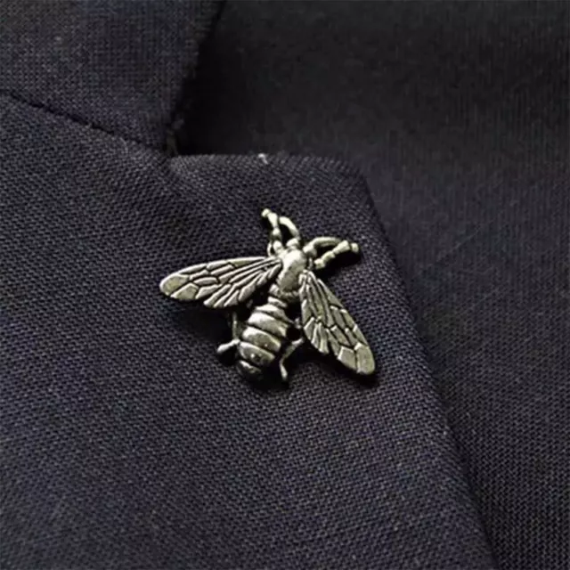 Bee Insect Lapel Brooch Pin Silver Insect Accessories Women & Men Jewelry