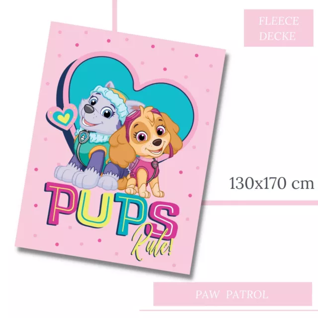 Paw Patrol Decke | Tagesdecke | Wohndecke | Fleecedecke | Kuscheldecke 130x170cm 2