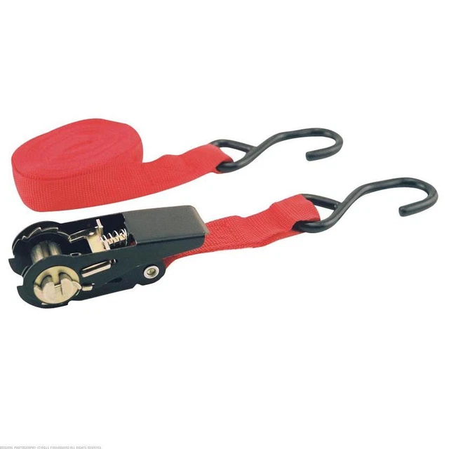Erickson 1" x 15' Ratchet Strap 500 lb Red Retail Package 01400