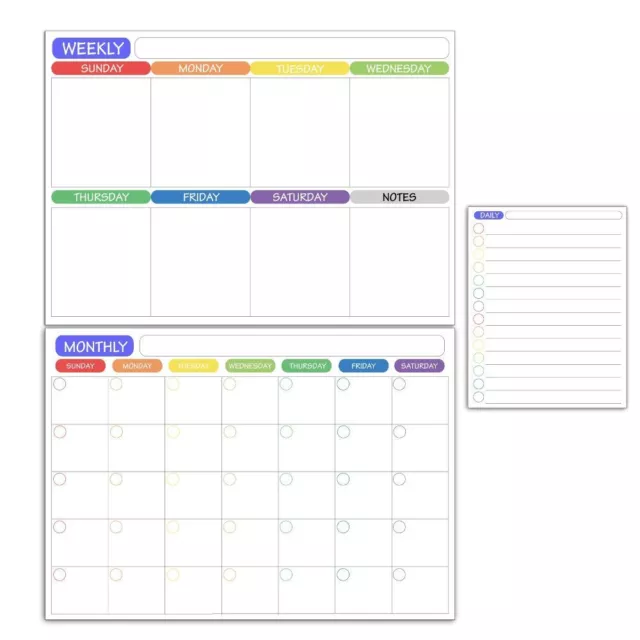 List Magnetic Fridge Stickers Month Planner Plan Notepad Memo Message Board