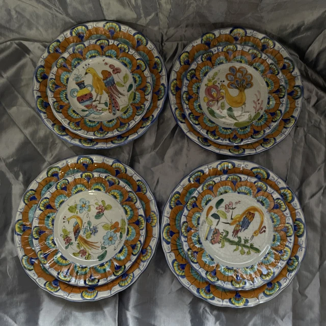 Lot Assiettes Céramique Italienne / Carlo Morelli / Corte Malatestiana Fano