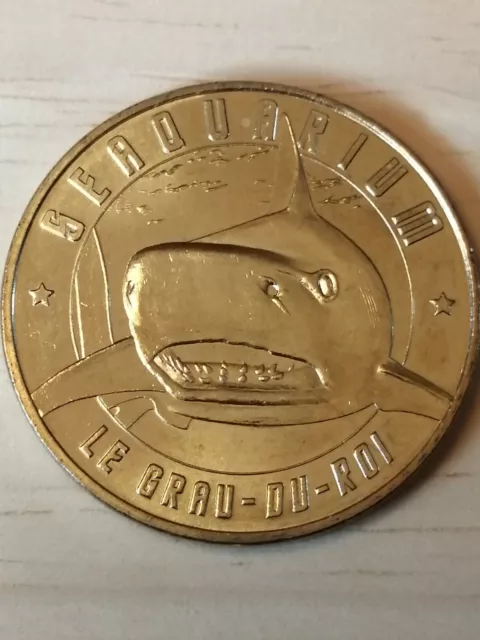 médaille souvenir MDP monnaie de Paris Grau du Roi Seaquarium Requin n°1  2015