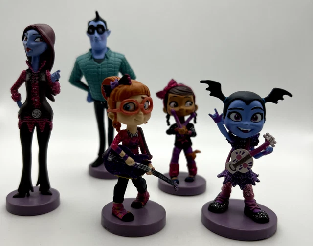 Disney Jr VAMPERINA & THE SCREAM GIRLS Band Guitars Lot of 5 Figures Cake Topper