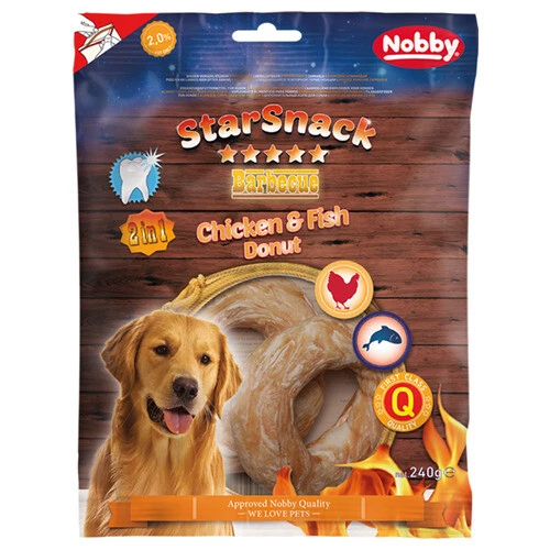 Nobby StarSnack ciambella pollo e pesce 240 g, spuntino per cani, prezzo consigliato 8,89 euro, nuovo