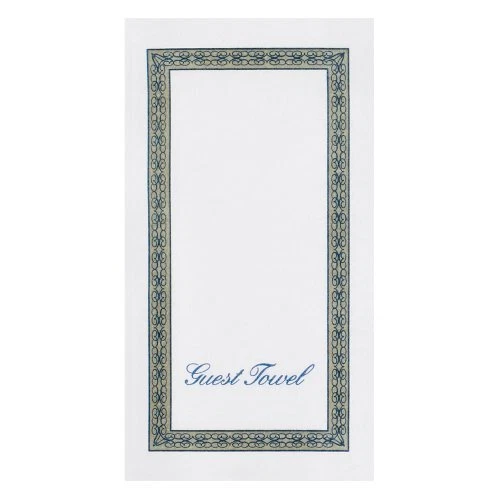 Hoffmaster 856505 Linen-Like Guest Towel, 1/6 Fold, 17" Length x 12" Width, R...