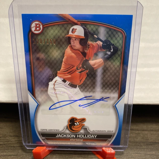 2023 BOWMAN JACKSON Holliday Autograph Blue Prospect Auto /150 Orioles