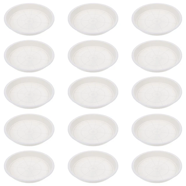 30 Pcs Round Plant Saucers Flat Side Tray Mat Pots Outdoor Plants Platter