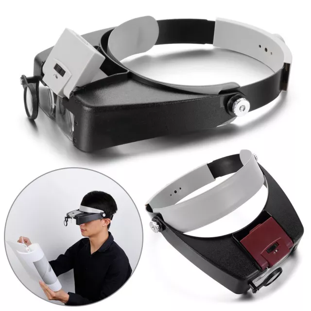 Head Headband Magnifying Glasses Jewelers Magnifier Repair Loupe Jewelry Tools