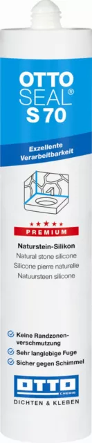 Ottoseal S70 310ML Silicona de Piedra Natural Premium para Todos Marmol Y De