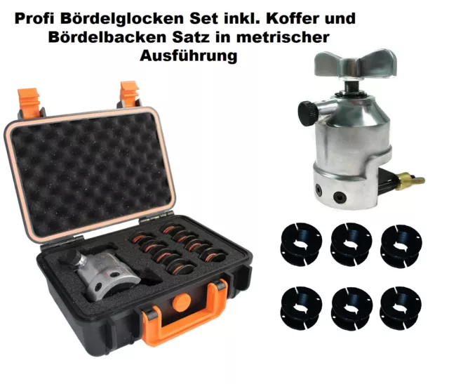 Bördelglocke-Komplett-Set im Kunststoffkoffer inkl. Bördelbacken Satz metrisch