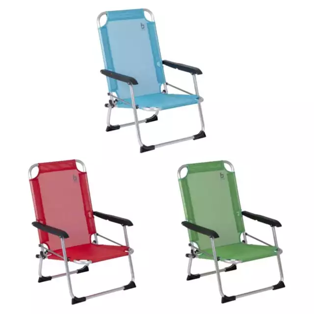 Bo-Camp Chaise Plage Fauteuil Jardin Balcon Patio Camping Plusieurs Couleurs Bo-