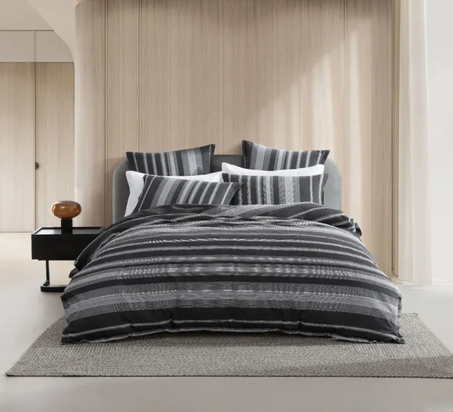 Logan and Mason Platinum Hunter Quilt Cover Set Charcoal