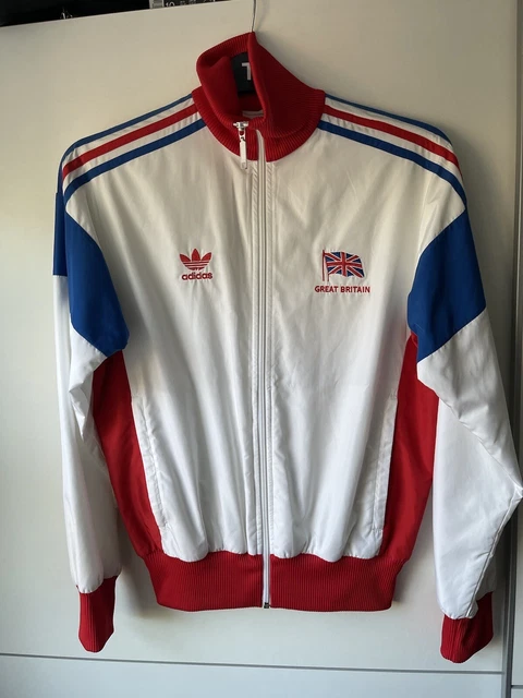 Adidas Great Britain track top small vintage