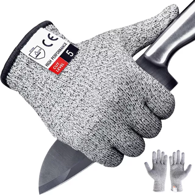 Cut Resistant Gloves Ambidextrous Food Grade High Performance Level 5 Protection