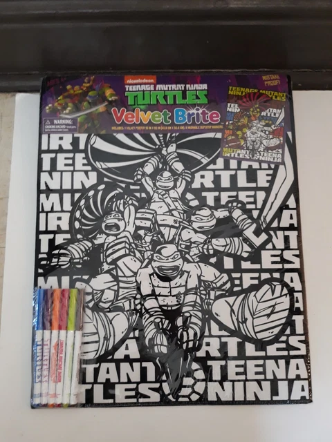 Rare teenage mutant ninja turtles Velvet Poster Cra-Z-Art Velvetbrite 16x20 tmnt