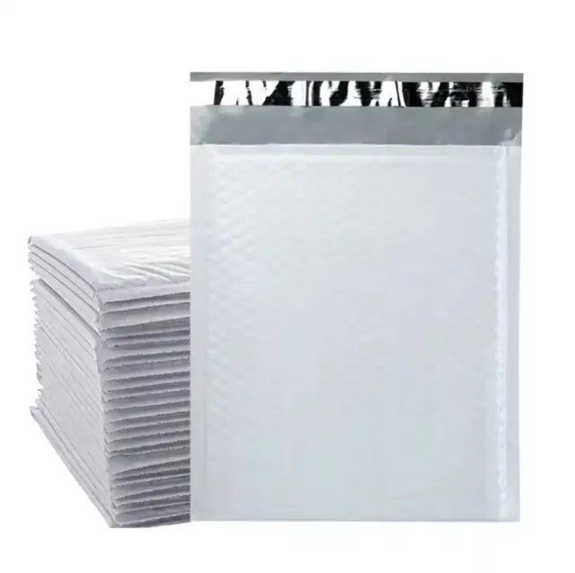 100 #1 7.5"x11"  White Strong Poly Bubble Padded Envelopes Mailers Shipping Bags