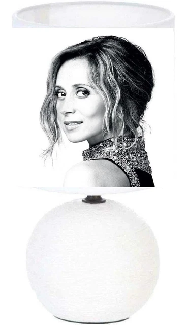 Lampe De Chevet CREACAT Lara Fabian - Ocre Gris - Moderne Avec Bouton-poussoir - NEUVE
