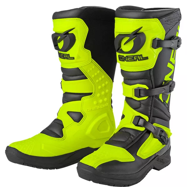 Oneal RSX Adult Motocross MX Offroad Race Boots Neon Yellow Size Uk 10