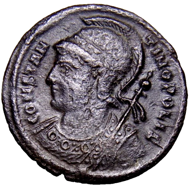 CERTIFIED Authentic Ancient Roman Coin Constantine I Commemorative Nike SMKA COA
