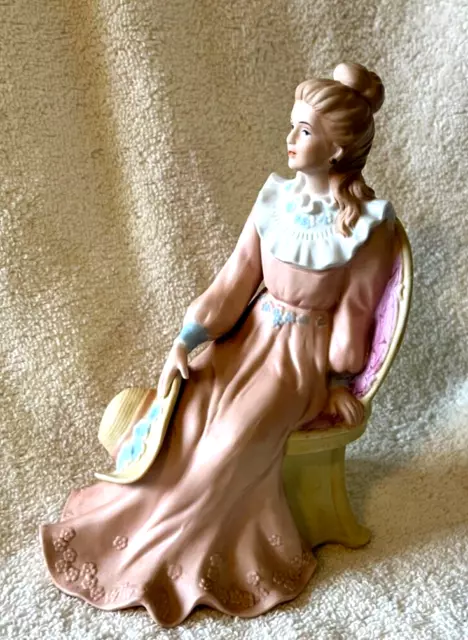 Homco Home Interiors Victorian Lady Courtneys Dream 1439 Porcelain Figurine