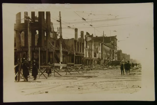 Vintage RPPC Ruins On Jefferson St The Great Dayton Flood 1913 Dayton Ohio