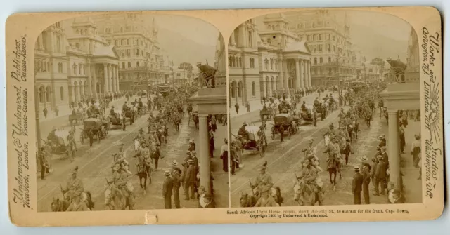 South African Light Horse Cape Town  Stereoview Photo  Boer war British Military