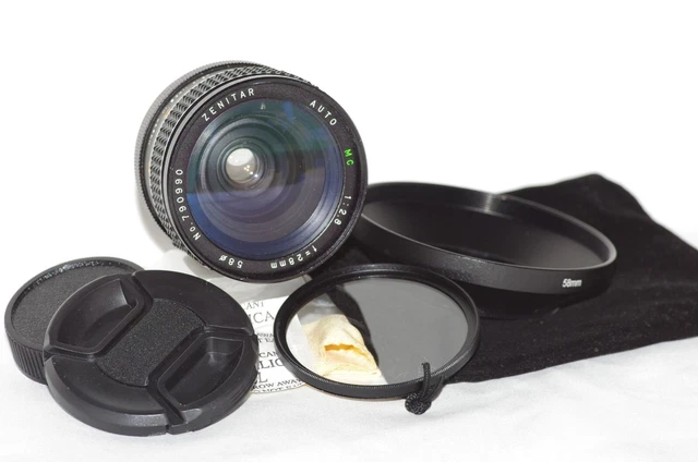 Objectif Fisheye Zenitar 16mm F/2,8 - Monture Pentax K - Avec Accessoires - Très Bon état
