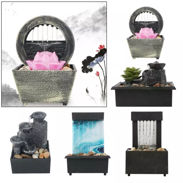 Scena della cascata Fontana da tavolo Feng Shui Ornamenti Home Living Room Decor