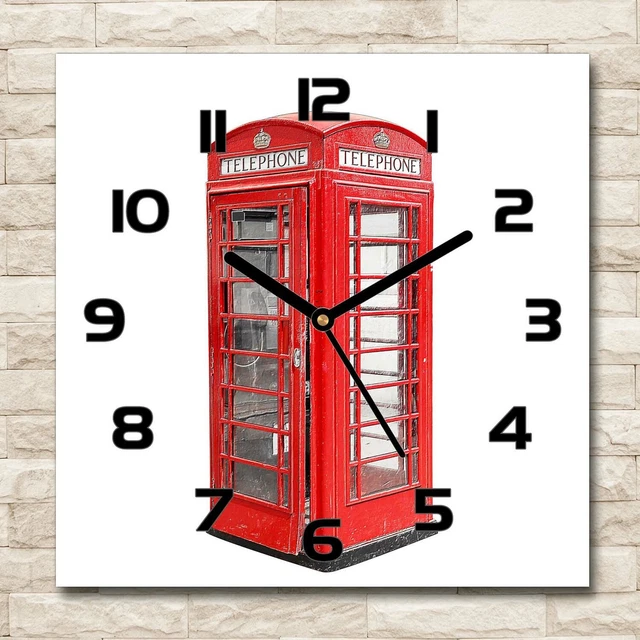 Horloge Murale En Verre Tulup - Drapeau Italien - 30x30 Cm