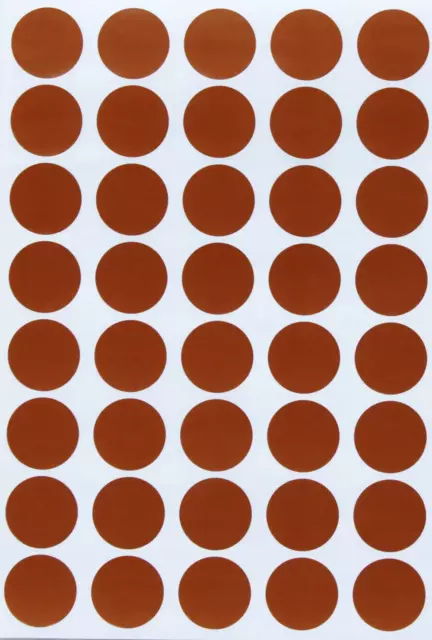 round Blank Sticker Color Coding Labels, Pricing Dot Stickers 3/4 Inch in Brown,